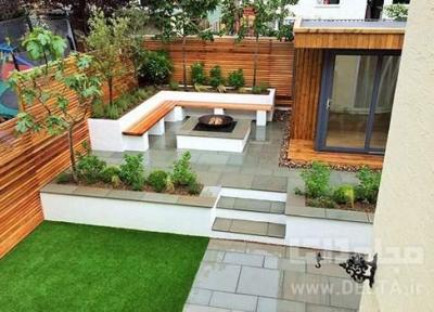 طراحی حیاط خانه های ویلایی