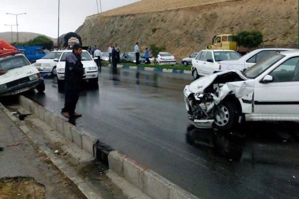 تصادف زنجیره ای در کردستان